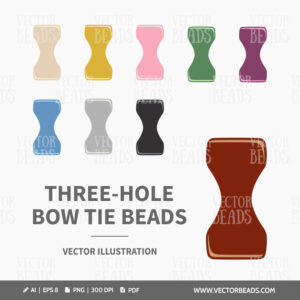 Bow Tie 3-hole vector beads