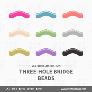 3hole bridge vector beads