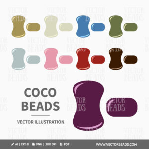 Coco beads vector illustration