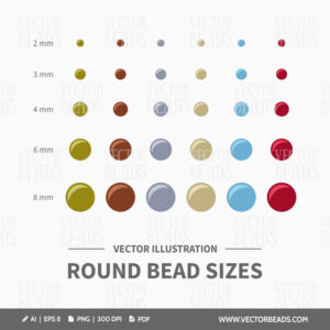 Round beads size illustration
