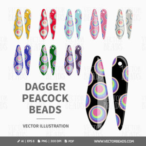 Dagger beads vector illustration