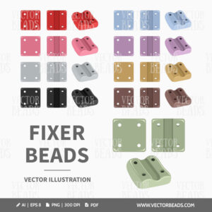 Fixer Beads Vertical Holes Vector Images