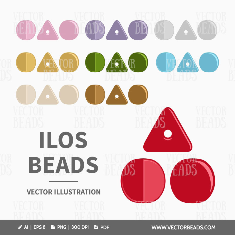Ilos puca beads Ilos beads vector illustration
