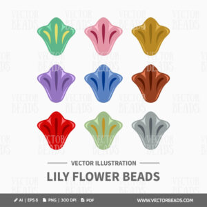 Lily flower beads vector clipart