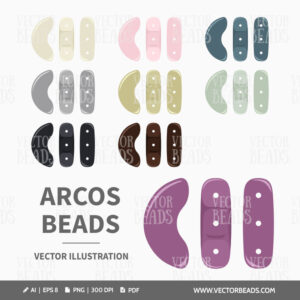 Vector clipart set of Arcos beads.