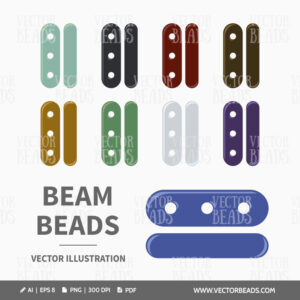 Beam beads vector clipart set