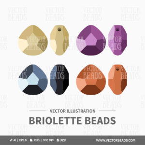 Briolette beads vector images