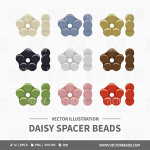 Preciosa flower spacer vector beads