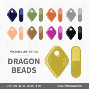 Dragon beads vector illustration