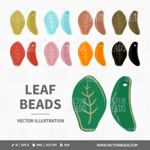 Leaf bead vector illustration