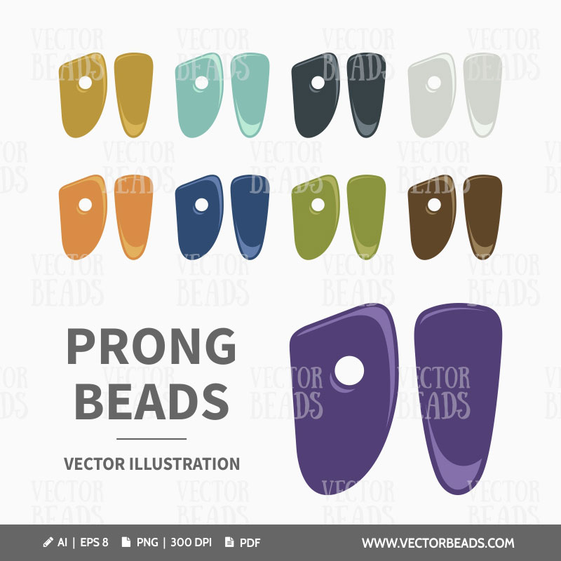 Czech prong beads Prong vector beads