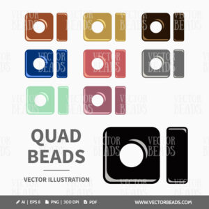 Quad beads vector art