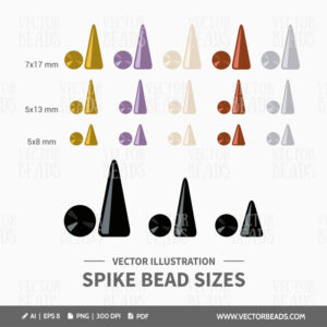 Spike beads size illustration