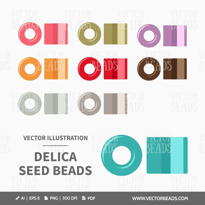 Miyuki delica seed beads Miyuki delica seed beads vector art