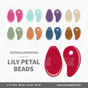 Lily petals vector illustration