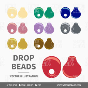 Miyuki drops vector artwork - instant download