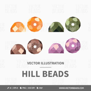 Faceted hill beads vector clipart