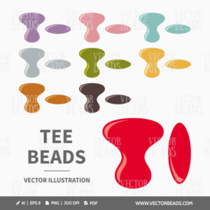 Tee beads vector illustration