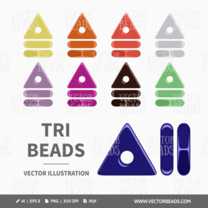Tri seed beads vector clipart