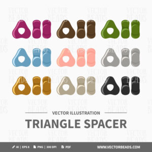 Miyuki triangle spacers vector artwork